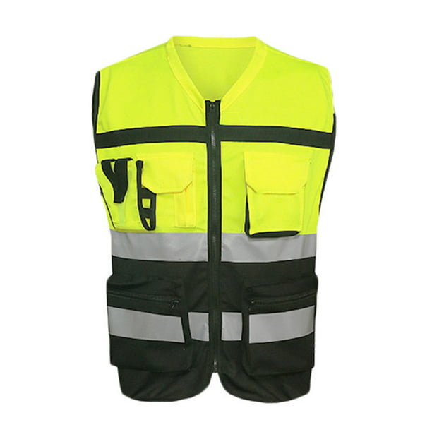 Safety Vest Reflective Driving Jacket Night Security Waistcoat with Pockets